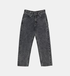 Jean droit en coton effet stonewashed Element