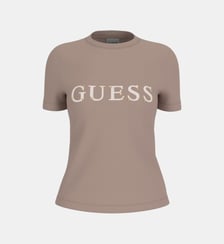 T-shirt ajusté en coton avec imprimé Guess