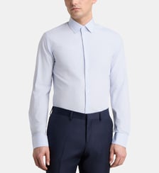 Chemise ajustée Mastri rayures en pur coton bio Galeries Lafayette
