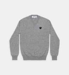 Pull brodé à col V Comme des Garçons PLAY