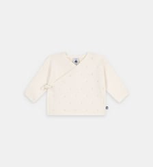Cardigan cache-cœur en laine Petit Bateau