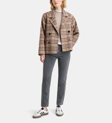 Manteau Turner Carr ample court à motif tartan Galeries Lafayette