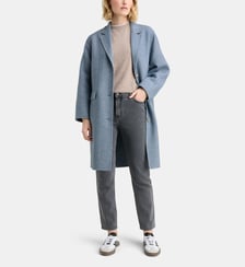 Manteau Claudel Chevron mi-long manches 3/4 Galeries Lafayette