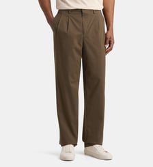 Pantalon Sleats à pinces en coton Galeries Lafayette