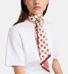 Lavallière Vania L fleurie en soie Galeries Lafayette