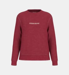 Sweat droit en coton avec imprimé Guess Jeans