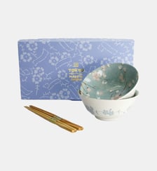 Coffret de 2 bols Tayo et 2 paires de baguettes Tokyo Design Studio