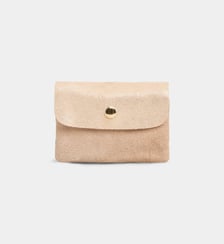 Porte-monnaie souple Twin en cuir de vachette Les Cléias