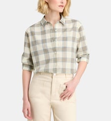 Chemise Alma West en coton bio à carreaux Galeries Lafayette