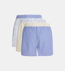 Lot de 3 caleçons Basco coton tissé unis et imprimés Galeries Lafayette
