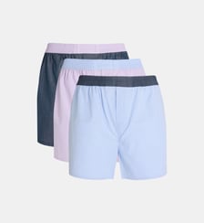 Lot de 3 caleçons Basco coton tissé unis et imprimés Galeries Lafayette