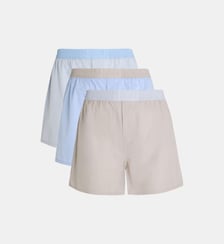 Lot de 3 caleçons Basco coton tissé unis et imprimés Galeries Lafayette