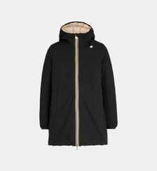 Parka Sophie Saint droite mi-longue réversible capuche K-Way