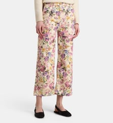 Jean droit Blake New Giv fleuri coton Galeries Lafayette