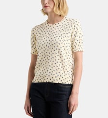 Pull Ange Bleuet en coton bio à manches courtes Galeries Lafayette