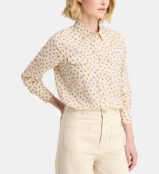 Chemise droite Eldorado Bleuet fleuri en coton Galeries Lafayette