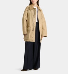 Manteau ample mi-long finition cirée System