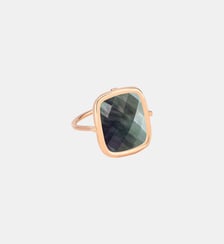 Bague MOP en or rose et nacre noire  Ginette Ny
