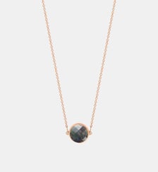 Collier MOP en or rose et nacre noire Ginette Ny