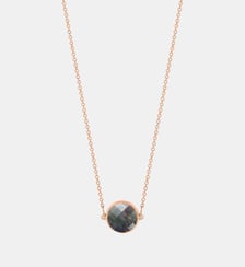 Collier MOP en or rose et nacre noire facettée Ginette Ny
