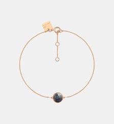 Bracelet chaine en or rose et nacre noire facettée Ginette Ny