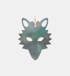 Pendentif - Wolf MOP en or rose et nacre noire Ginette Ny