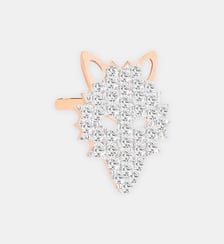 Boucle d'oreille en or rose et diamats Wolf Ginette Ny