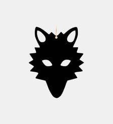Pendentif - Wolf en or rose et onyx Ginette Ny