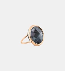 Bague MOP en or rose et nacre noire  Ginette Ny