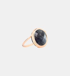 Bague MOP en or rose et nacre noire Ginette Ny