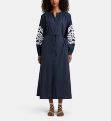 Robe chemise Nooping mi-longue en coton bio à imprimé Jodhpur