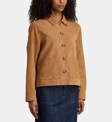 Veste Margo D droite en cuir effet suédé Jodhpur