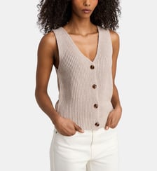 Gilet Nigella sans manches en lin et coton Jodhpur