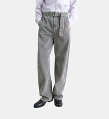 Pantalon Twisted droit ceinturé en coton Lemaire