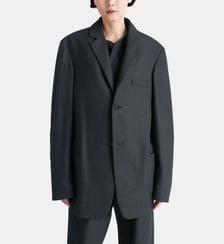 Veste tailleur ample en cachemire mélangé Lemaire