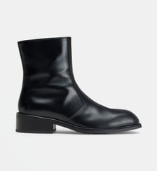 Bottes fermeture à glissière en cuir Lemaire