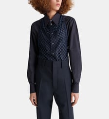 Top Fishnet sans manches dos-nu Lemaire
