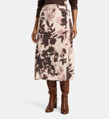 Jupe Nery droite mi-longue imprimé floral Jodhpur