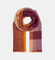 Étole Virgo en laine à carreaux Galeries Lafayette