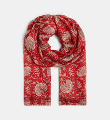 Foulard Vilana floral soie Galeries Lafayette