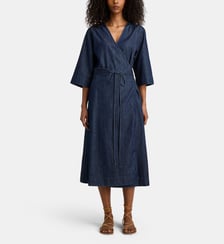 Robe Linka portefeuille mi-longue en coton Jodhpur
