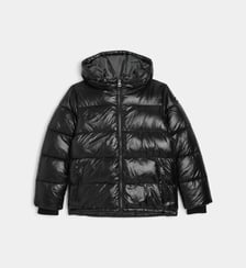 Doudoune effet glossy capuche  Schott