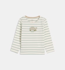 T-shirt manches longues Lalenzou rayé en coton bio Cadet Rousselle