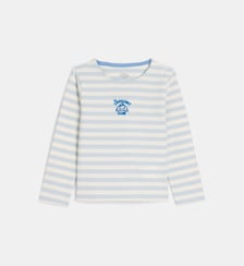 T-shirt manches longues Lalenzou rayé en coton bio Cadet Rousselle