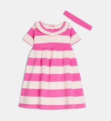 Robe rayée à bandeau Lafiona en coton bio Cadet Rousselle