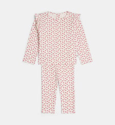 Ensemble motif floral Lamarine en coton bio Cadet Rousselle