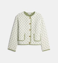 Veste droite Laeve florale en gaze de coton bio Cadet Rousselle