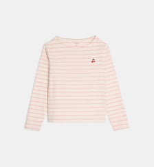 T-shirt à manches longues Lalenzou Kids rayé coton bio Cadet Rousselle