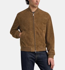 Bomber Nestor en cuir velours Balibaris