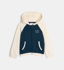 Gilet Lasilou capuche rayures terry coton bio Cadet Rousselle